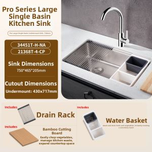 Kohler | Single Large Stainless Steel Sink 304