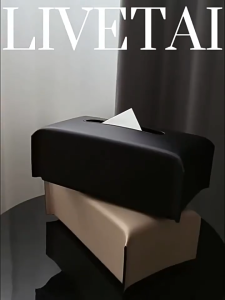 Luxury Tissue Box Leather Tissue Paper Storage Case Napkin Holder Paper Towel Dispenser Desktop Tissue Container