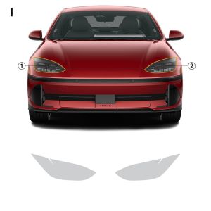 TPU Car Headlight Protective Film For Hyundai Ioniq 6 2023-2024 PPF Transport & Smoke Anti-Scratch Auto External Accessories