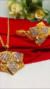 Set Gelang Kendari Bracelet kalung (45cm) xuping fashion dubai terbaru perhiasan lapis Emas 24k