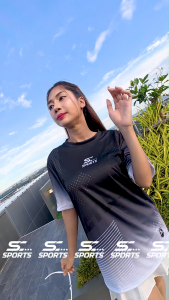 SC Sports เสื้อกีฬา เสื้อพิมพ์ลาย Run04-ดำ งานจริงสวย สีสด หนา145g นุ่มลื่นใส่สบาย