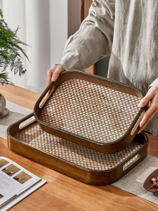 YAGANG | Retro Large Tray Rectangular Design Tea and Fruit Use