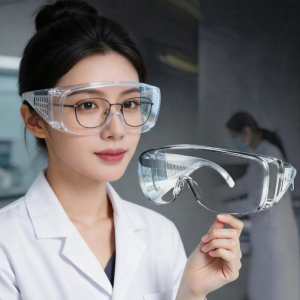 ZHUOLESHI | Anti-fog Wearable Over Glasses Acid & Alkali Resistant Splash-proof Water & Dustproof Safety Goggles