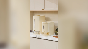 {สินค้าขายดี}กล่องเก็บข้าวสาร ถังใส่ข้าวสาร ธัญพืช ระบบปุ่มกด ภาชนะเก็บข้าว แบบหนา