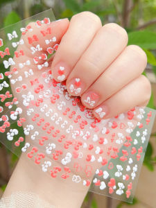 สติ๊กเกอร์ติดเล็บเด็กเกาหลีพร้อมโบว์และหัวใจออกแบบเป็นมิตรกับสิ่งแวดล้อมกันน้ําปลอดสารพิษสติกเกอร์เดี่ยวสําหรับเด็กหญิงและเด็กชาย