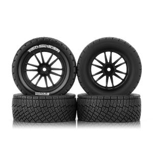 RC Rally Wheel Tire Set 12mm Hex Hub Off‑Road Buggy Replacement Wheels for 1/10 1/12 1/14 Tamiya WLtoys ARRMA KYOSHO HSP RC Mod