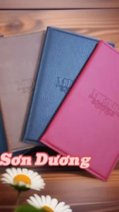 Bìa menu da cao cấp Pvc màu vàng bò a4 loại 10 lá cho nhà hàng khách sạn