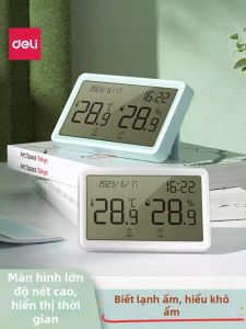 deli | Thermometer Hygrometer Đa Chức Năng Chính Xác Cao Cho Phòng Trẻ Em