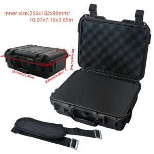Equipment Hard Case with Pre-cut Sponge and Single Crossbody Strap for Camera Photography Safety Toolbox Portable Case Suitcase
