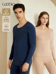 Godey Modal Thin Warm Underwear Set for Men And Women Skin-friendly Long Sleeve round Neck Cotton Modal Home Clothes