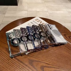 2024มาใหม่💕ใช้ดี 💯เคสชาร์จไร้สายชุบสุดหรูสำหรับ Samsung S24 S22อัลตร้า S23 FE บวก S22 S24 S22ปลอกซิลิโคนกันกระแทกแบบใส