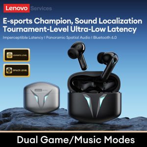 Lenovo | Lenovo GT102 Wireless E-sports Headset TWS Bluetooth 6.0 Earphones Music Gaming Earbuds 50ms Ultra-low Latency HD Voice Calls