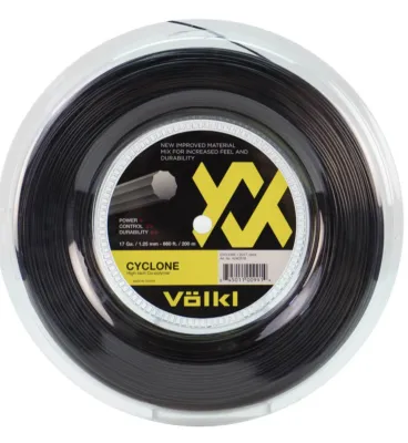 Volkl Tennis Strings | (Cyclone 17g) (black) ONE REEL