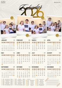 A3 Personalized Wall Calendar 2026