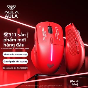 AULA | Chuột Không Dây 3 Chế Độ với Cổng Kết Nối Dây và Bluetooth