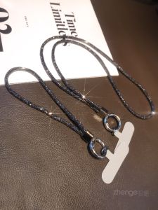 Luxurious Full Diamond Fashionable Water Diamond Mobile Phone Lanyard Comfortable Neck Hanging Style Durable And Robust