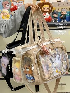 YINHEFANGKE | Transparent Ruffle Lolita Bag Large Capacity
