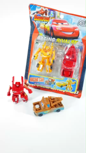 ของเล่นเด็ก หุ่นยนต์แปลงร่าง รถการ์ตูน Racing Car รถแข่ง แปลงร่างได้ รถของเล่น