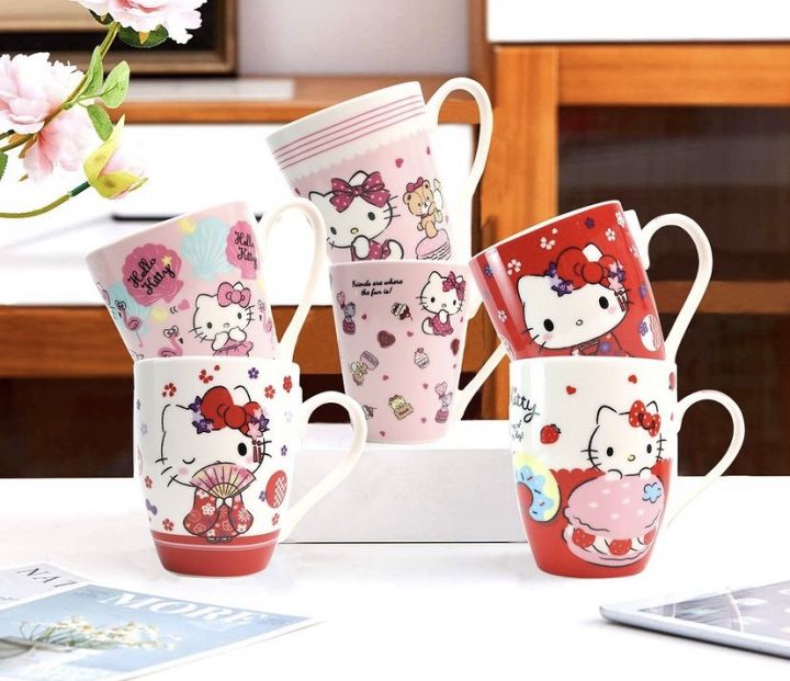 HELLO KITTY PINK GLASS MUG | Lazada PH