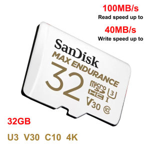 SanDisk MAX ENDURANCE microSD Card 32GB 64GB 128GB 256GB Memory Card U3 4K Full HD for driving recorders and surveillance camera