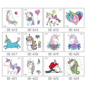 25Pcs Small Unicorn Temporary Tattoo Stickers Cartoon Rainbow Horse Pattern Birthday Party FavorsGiftsStocking Stuffer