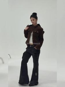 Design Street-style Suede Jacket
