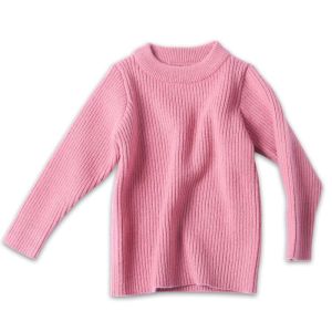 Áo Len Dệt Kim Cổ Tròn Màu Trơn Cho Trẻ Em Áo Lót Mùa Thu Đông Cho Bé Trai Và Bé Gái Áo Len Dệt Kim Dài Tay Thường Ngày