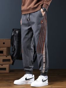 Quần Dài Nam Ống Rộng Co Giãn Phong Cách Mỹ Cổ Điển Quần Dài Công Sở Mùa Thu Quần Dài Thường Ngày Thời Trang