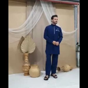 COD Terbaru Setelan Koko Kurta + Celana Muslim Pria Dewasa Lengan Panjang Bonus Peci + Tasbih