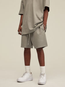 Quần Short Thể Thao Nam Màu Trơn 440g Quần Dài Thường Ngày Cotton Polyester 80% 20% Quần Dài Mùa Hè 2024 Quần Dài Thẳng