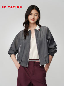 EP YAYING | Áo Khoác Nữ Cổ Tròn Ngắn Mùa Thu 2026