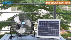 Quạt Tích Điện Năng Lượng Mặt Trời MODI SOLAR Quạt Sàn Chân Qùy Sử Dụng Pin Năng Lượng Mặt Trời