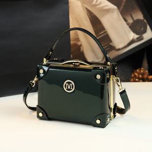 Mini Leather Handbag Womens Crossbody Box Shape Fashionable High-End Design New 2025 Trendy Youth Casual Solid Color Bag
