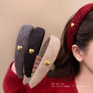 Wide Version Retro Hairband Womens Fashionable Outgoing Pressed Hair Band Clip Versatile Hair Accessories Sweet Style