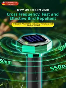 RUYI | Solar Powered Ultrasonic Bird Repeller Outdoor