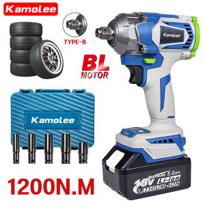 Kamolee Tool DTW500 1200N.m Torsi Tinggi Brushless 1/2 & 1/4 inci Kunci Dampak [Dapat Membuka Ban Truk]