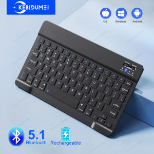 Kebidumei | Bluetooth 5.1 Keyboard Wireless Mini Keyboard 200mAh Rechargeable Keyboard Gaming Keyboard for Laptop Tablet Android iOS Windows
