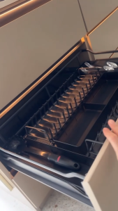 Patia รุ่น 92680-800 ที่เก็บจานในลิ้นชัก ตะแกรงเก็บจานในลิ้นชัก ตะแกรงคว่ำจานแบบยึดหน้าบาน บาน 80ซม รางsoft