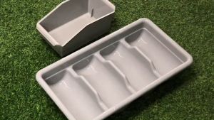 กระบะใส่ช้อน กระบะพลาสติก ที่ใส่ช้อนส้อม ที่เก็บช้อนส้อม ตะเกียบ ที่ใส่ช้อนส้อม ที่ใส่อุปกรณ์ครัว 4 ช่อง