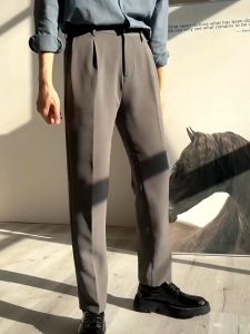 Korean Fashion Suit Pants For Men Plus Size Slacks Casual Trousers