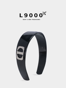 Thickened L9000/3.0 Black Square Rhinestone Hairband Anti-slip Toothed Headwear Fashionable Original Design Acetate Hair Clip