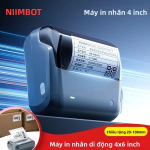 Máy In Nhãn Cầm Tay NIIMBOT B4 Chiều Rộng In 4 Inch Nhãn Dán Mã Vạch Vận Chuyển Máy In Nhiệt Kết Nối Bluetooth/USB Nhiều Thiết Bị Tương Thích