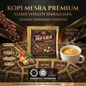 Kopi Mesra Premium Instant Energy Coffee Arabica Kopi Latte with Free Shipping