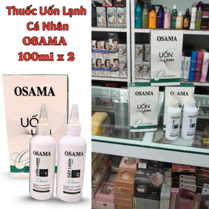 Uốn Lạnh OSAMA - 100ml x 2  uốn lạnh cá nhân tại nhà  uốn lạnh siêu dưỡng  giúp tóc xoăn đẹp.