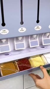 【Ready Stock】Kitchen Condiments Organizer Wall Mounted Shelf White Wall Storage Seasoning Box