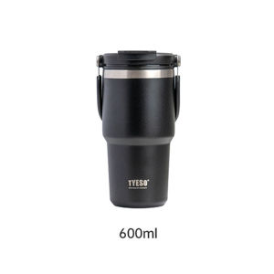 Tyeso Thermal Cup Car Mounted Handheld Spout Water Bottle Cycling Insulated Stainless Steel 801-900ml Creative Plain Color
