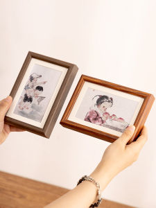 Khung Ảnh Gỗ Trống Trung Quốc Cao Cấp Khung Chữ Hán Khung Trang Trí Treo Tường Khung Ảnh Đứng Để Trang Trí Nhà Cửa Khung Ảnh Tròn Hình Chữ Nhật