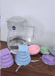 Cốc Gấp Gọn Silicon Hình Gấu Có Dây Treo – Cốc Xếp Gọn Du Lịch Súc Miệng Tiện Mang Theo