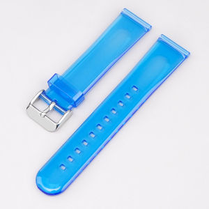 Moon Strap Glacier Transparent Silicone Jelly Color Planet Watch Band Flat Interface Thin Thickness Bright Gloss Needle Buckle
