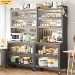 Kitchen Multilayer Storage Cabinet Modern Minimalist